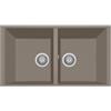 Plados ON7920ST-N3 Lavello 2 Vasche installazione sottotop 755 × 435 mm Serie One 79 -20 ST sotto-top finitura N3 nanoSTONE ARGAN