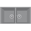 Plados ON7920ST-N4 Lavello 2 Vasche installazione sottotop 755 × 435 mm Serie One 79 -20 ST sotto-top finitura N4 nanoSTONE URBAN GREY