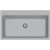 Plados LX8610-41 Lavello 1 Vasca Monovasca 86 x 51 cm Sopratop con fascia miscelatore Serie Lux 86 -10 finitura 41 ULTRAMETAL ALLUMINIO