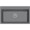 Plados LX8610-42 Lavello 1 Vasca Monovasca 86 x 51 cm Sopratop con fascia miscelatore Serie Lux 86 -10 finitura 42 ULTRAMETAL TITANIO