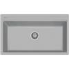 Plados LX8610-N4 Lavello 1 Vasca Monovasca 86 x 51 cm Sopratop con fascia miscelatore Serie Lux 86 -10 finitura N4 nanoSTONE URBAN GREY