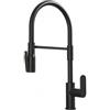 Plados HEGO-N6 Miscelatore monocomando HEGO Antibatterico doccetta sganciabile a doppio getto attacco doccia automatico NANOSTONE DEEP BLACK N6 - NERO