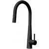Plados NEWMIX90-N6 Miscelatore cucina monocomando con bocchetta estraibile a doppio getto modello NEWMIX90 finitura N6 nanoSTONE DEEP BLACK - NERO