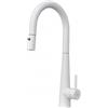 Plados NEWMIX90-98 Miscelatore cucina monocomando con bocchetta estraibile a doppio getto modello NEWMIX90 finitura 98 MICROULTRAGRANIT BIANCO