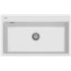 Plados LX8610-98 Lavello 1 Vasca Monovasca 86 x 51 cm Sopratop con fascia miscelatore Serie Lux 86 -10 finitura 98 MicroULTRAGRANIT BIANCO