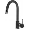 Plados PRONTA CONSEGNA - SPEDIZIONE IMMEDIATA Plados PUNTOBPEX-44 Miscelatore cucina monocomando con canna tubolare e bocchetta estraibil modello PUNTOBPEX finitura 44 ULTRAMETAL NERO
