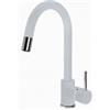 Plados PUNTOBPEX-41 Miscelatore cucina monocomando con canna tubolare e bocchetta estraibil modello PUNTOBPEX finitura 41 ULTRAMETAL ALLUMINIO