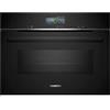 Siemens CM776G1B1 iQ700 Forno da Incasso Multifunzione Compatto Pirolitico Combinato Microonde Nero