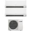 MITSUBISHI Climatizzatore Dual Split Inverter 9000 + 12000 Btu Condizionatore con Pompa di Calore Classe A++/A+ Gas R32 (Unità Interna + Unità Esterna) - MSZ-HR25VF + MSZ-HR35VF + MXZ-2HA50VF Smart