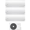 Comfee Climatizzatore Trial Split Inverter 9000 + 9000 + 12000 Btu Condizionatore con Pompa di Calore Classe A++/A+ Gas R32 (Unità Interna + Unità Esterna) - 2 x CFW09A IU + CFW12A IU + 3E27K CF W