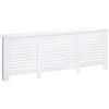 HOMCOM Copricalorifero Regolabile in Larghezza con Mensola Superiore in MDF e Legno Bianco 140-202x19x82.5cm|Aosom