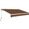 Outsunny Tenda da Sole per Esterno Avvolgibile a Manovella in Metallo e Alluminio, 395x245cm, Rosso Ruggine|Aosom