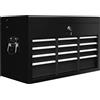 HOMCOM Cassetta per Attrezzi a 6 Cassetti in Acciaio con Serratura, 60x26x34cm, Nero|Aosom