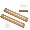 mumisuto 2 Pezzi LED Luci Display Base, 30cm Base Luce Led Legno con USB, Base Rettangolare con Led per Lastra, Espositiva per Lampada da Tavolo, Supporto per Acrilica Vetro Cristallo(Luce Calda)