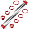 WinGluge 35cm Mattarello con Spessori, Stecche per Stendere Pasta Frolla, Antiaderente Mattarelli, Matterello Regolabile in Acciaio Inox per Pizza, Pasticceria, Pasta, Fondente, Biscotti