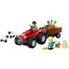 Lego City Trattore agricolo con rimorchio 4+ 2figurine Rosso/Nero 116pz [60461]