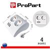 ProPart Multipresa da tavolo 2pos Schuko + 3 USB spina Schuko +inter