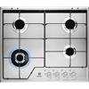 Electrolux KGS6434SX Serie Slim Profile 2.0 Piano Cottura 4 Fuochi a Gas 60 cm (1 Bruciatore Wok) colore Inox