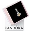 PANDORA Triplo ciondolo Moments Celestial in argento Sterling e placcato in oro 14k con cristallo blu notte e zirconia cubica trasparente