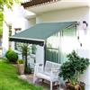 Easycomfort Tenda da Sole a Bracci 2.5x2m Avvolgibile Manuale in Alluminio e Poliestere Verde