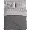 PENSIERI DELICATI Completo Letto Matrimoniale, Flanella 100% Cotone Caldo e Morbido, 2 Piazze 180x200cm, Include Lenzuolo Sotto, Sopra e 2 Federe, Made in Italy, Chalet Beige