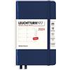 LEUCHTTURM1917 367628 Agenda settimanale Pocket (A6) 2024, 12 mesi, Marina, Inglese