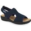 Fly Flot Bisceglie, Sandali Donna in Rete Elastica, con Strappo Regolabile, Sottopiede in Evopell, Ciabatta, Blu, 38 EU