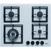 ELLECI Piano Cottura 4 Fuochi a Gas da Incasso Larghezza 60 cm finitura Metaltek colore Aluminium M79 - PMSP60179WS Plano 60 TCL