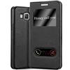 Cadorabo Custodia Libro per Samsung Galaxy A3 2015 in NERO COMETA - con Funzione Stand e Chiusura Magnetica - Portafoglio Cover Case Wallet Book Etui Protezione