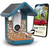 Bird Buddy - Mangiatoia Intelligente per Uccelli Blu con Pannello Solare Pro - BBG1003BAD