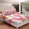 Loussiesd Set di lenzuola a forma di cuore rosa e rosso cuore artistico lenzuolo con angoli e cuscino Sham Set per bambini ragazzi ragazze coppia romantica geometrica rossa bianca 2 pezzi taglia singola senza
