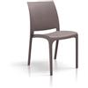 PAZZO DESIGN Sedia Alberto set da 4 sedie tortora, Polipropilene