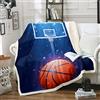 Loussiesd Coperta in pile Sherpa con motivo a pallacanestro, per bambini e ragazzi, motivo palla 3D, coperta pelosa, regalo per giocatori di basket, adolescenti, giovani, per sedia, ufficio, coperte in peluche
