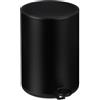 Relaxdays Pattumiera Bagno a Pedale 5 L, Cestino Secchio Interno Rimovibile e Coperchio Ammortizzato, Ferro Opaco, Nero