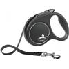 Flexi Guinzaglio per Cani in Fettuccia S 5 m fino a 15 Kg Black Design, nero