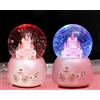 Sfera Di Cristallo Di Music Box Globo Musicale Con Neve Carillon Rotante Luce No
