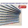 Torrens Bit utensile quadrato HSS 10x 3/32"" x 3"" (2,38 x 76,2 mm) grado M2 più...