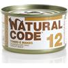 Natural Code per Gatto da 85g Gusto 12 - Tonno e Manzo