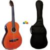 smt-ff Chitarra Classica 4/4 Amplificata Elettrificata 5b+Accodatore integrato Custodia