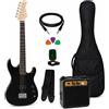 Strumentimusicalitop Kit Chitarra Elettrica Bambini Junior Nera Amplificatore Accessori