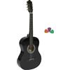 Chitarra Classica 4/4 Nera - Plettri Omaggio - Spedizione da Italia