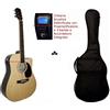 selezionato da Strumentimusicalitop.com Chitarra Acustica Elettrificata con Accordatore integrato e Custodia morbida