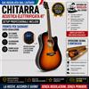 Strumentimusicalitop Chitarra Acustica Elettrificata 41" Sunburst 5B+tuner - Setup Pronto