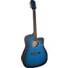 Strumentimusicalitop CHITARRA ACUSTICA SPALLA MANCANTE 41" BLU Cutaway - TOP OFFERTA