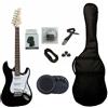 Strumentimusicalitop Chitarra Elettrica Stratocaster Nera Kit Amplificatore Set Completo e Accessori