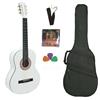strumentimusicalitop Chitarra Classica 4/4 Bianca SMT Custodia morbida Tracolla Plettri Corde Omaggio