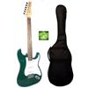 Strumentimusicalitop Chitarra Elettrica Strato caster Verde con Custodia Corde Omaggio - Top Quality