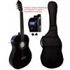 Chitarra Classica Nera 4/4 Amplificata Elettro-acustica Pre 4b+Accordatore Borsa