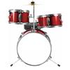 RockJam Batteria Acustica bambini Kit Junior completa rossa