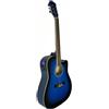 Strumentimusicalitop Chitarra Acustica Elettrificata 41" SMT Blu Elettroacustica 5b+Accordatore+XLR
